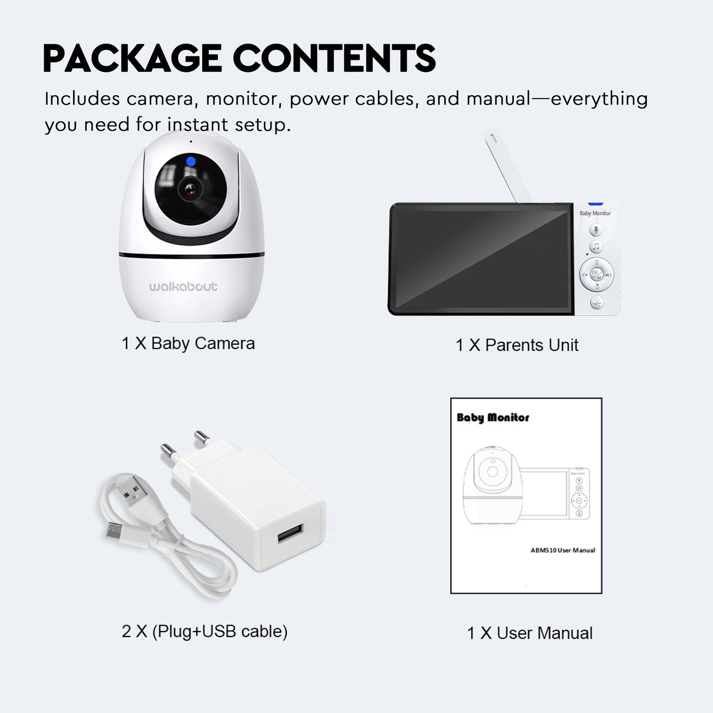 Walkabout 360 View HD Wireless Full HD Resolution Video Baby Monitor