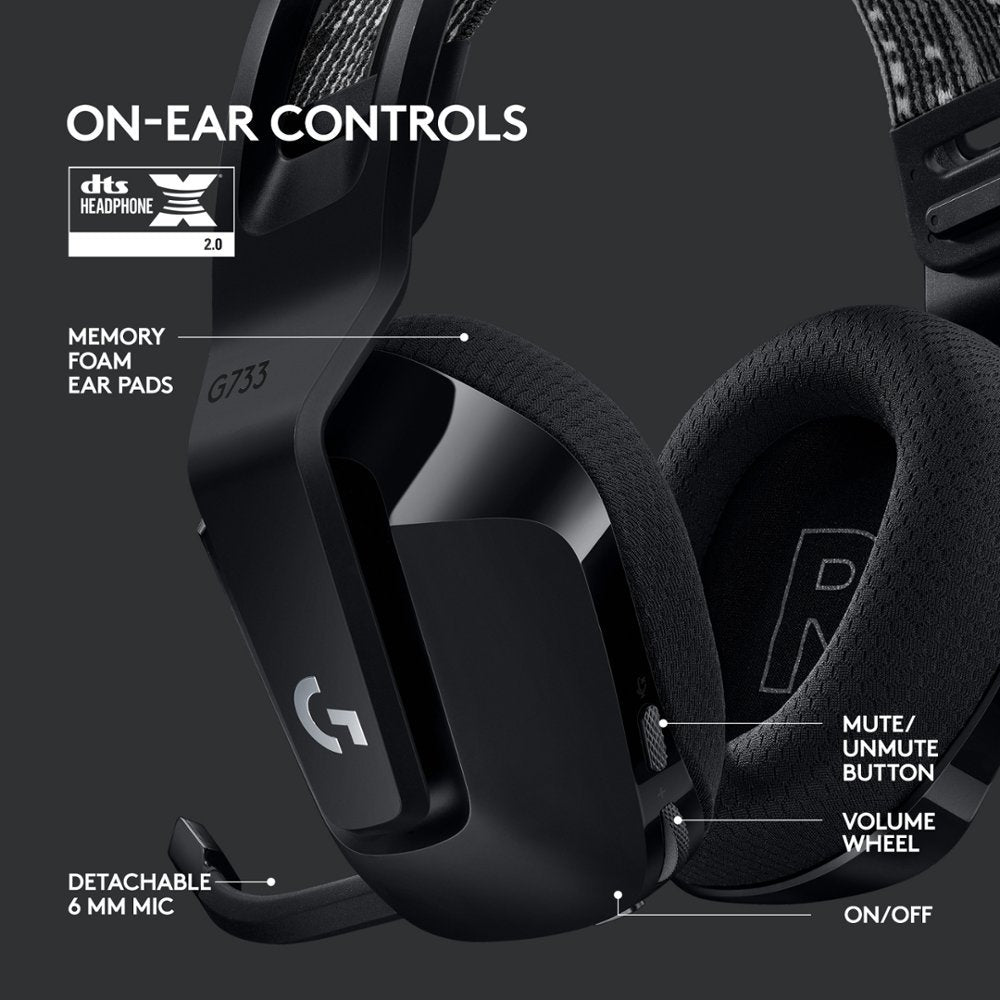 Logitech G733 Lightspeed Elite Edition Wireless RGB Gaming Headset With Detachable Microphone