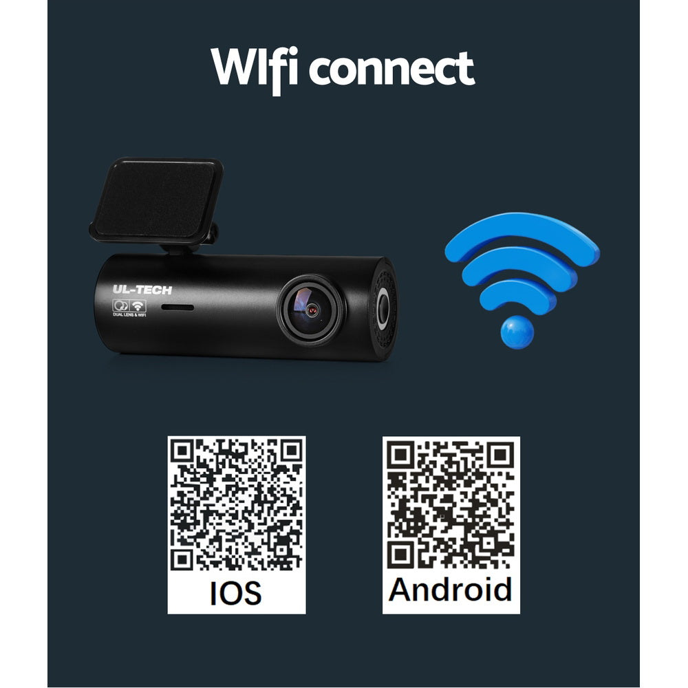 UL-tech Dash Camera 4K Front And Rear Camera Kit With WiFi And App
