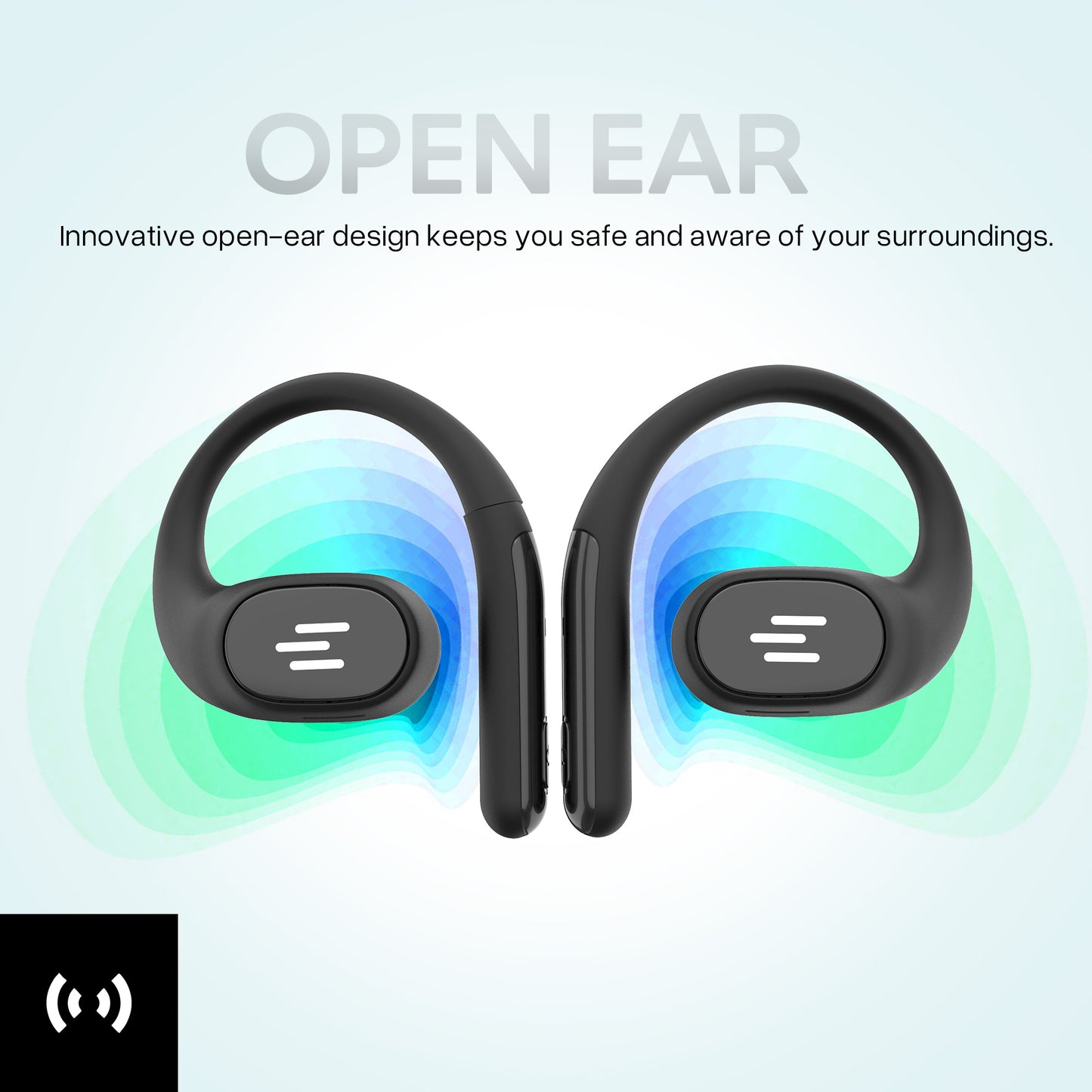 Sonictrek Open Ear XS Sports Earbuds With Open Ear Ambient Technology