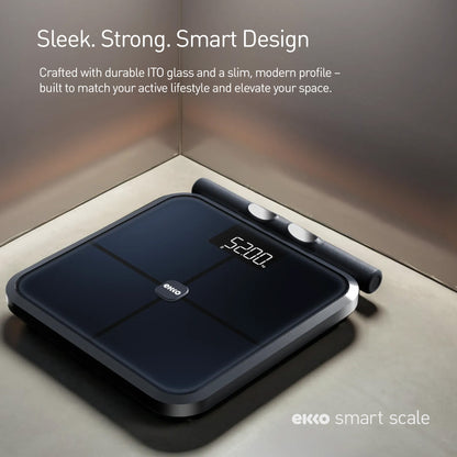 Ekko Smart Body Fat Scale with 18 Health Parameter Fitness Tracking App