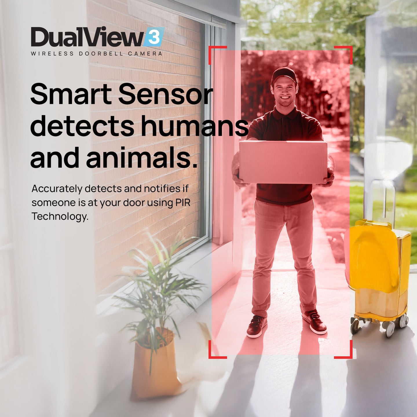 Walkabout DualView 3 Wireless Doorbell Camera With SmartDetect AI Analysis detail view 2