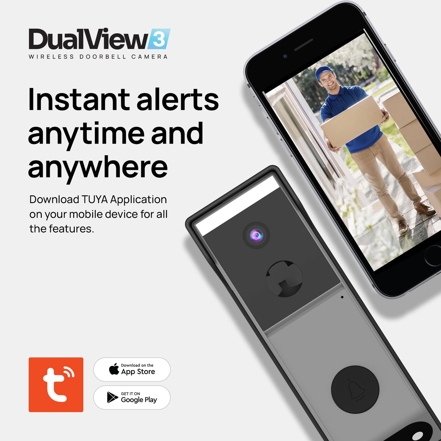 Walkabout DualView 3 Wireless Doorbell Camera With SmartDetect AI Analysis detail view 3