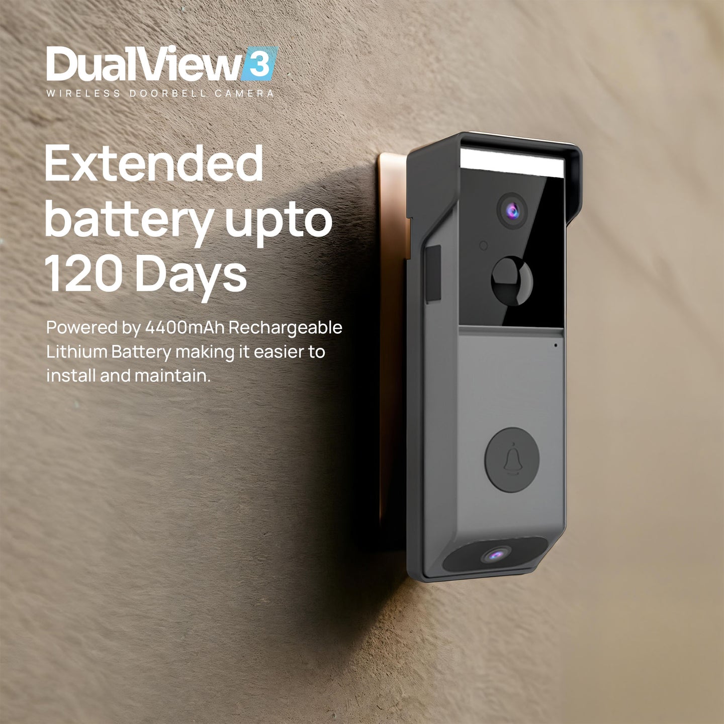 Walkabout DualView 3 Wireless Doorbell Camera With SmartDetect AI Analysis detail view 4