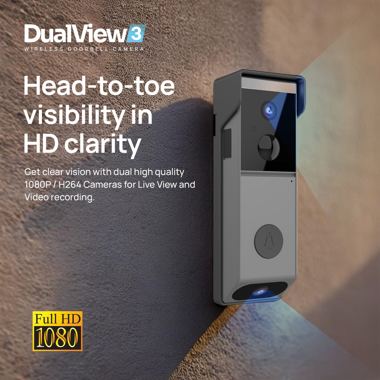 Walkabout DualView 3 Wireless Doorbell Camera With SmartDetect AI Analysis detail view 8