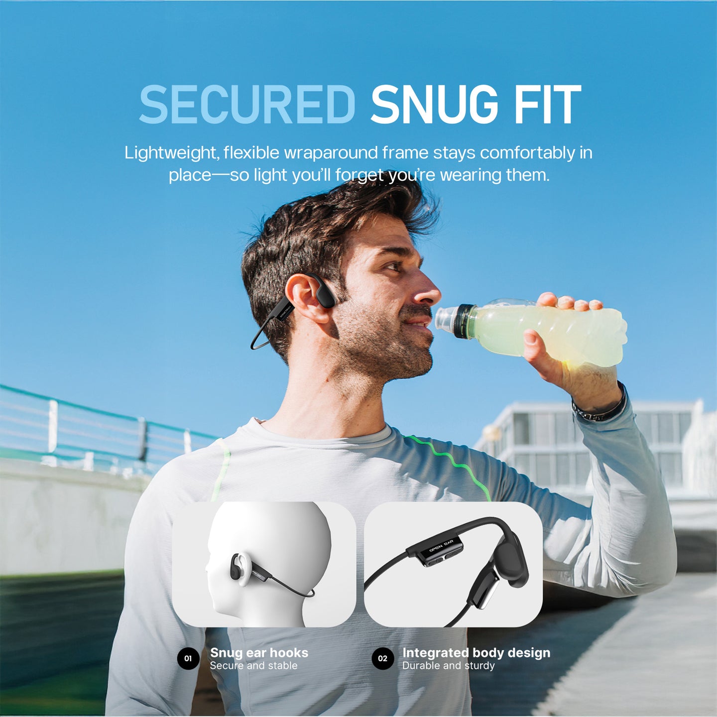 Sonictrek Solo Pro 4 Bone Conduction Headphones detail view 2