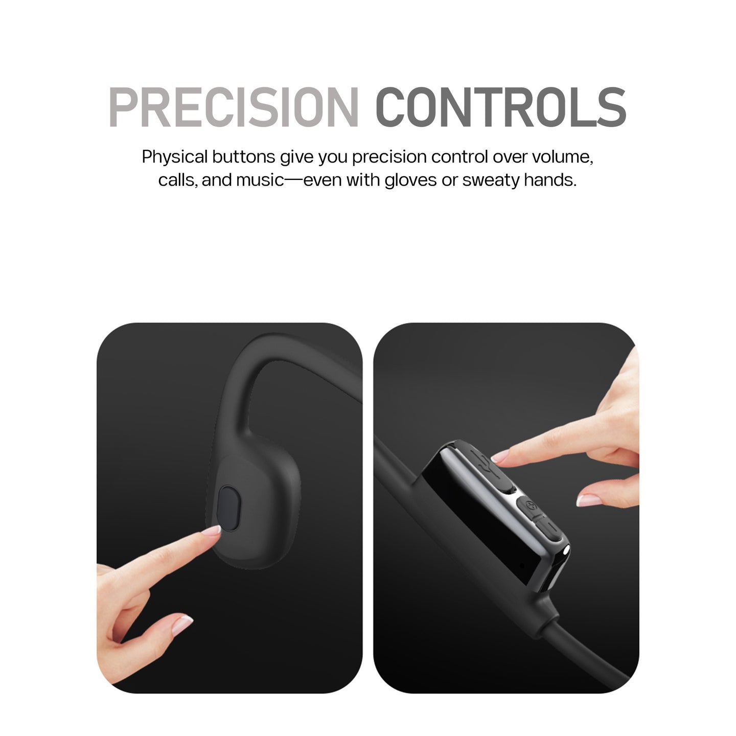 Sonictrek Solo Pro 4 Bone Conduction Headphones touch controls