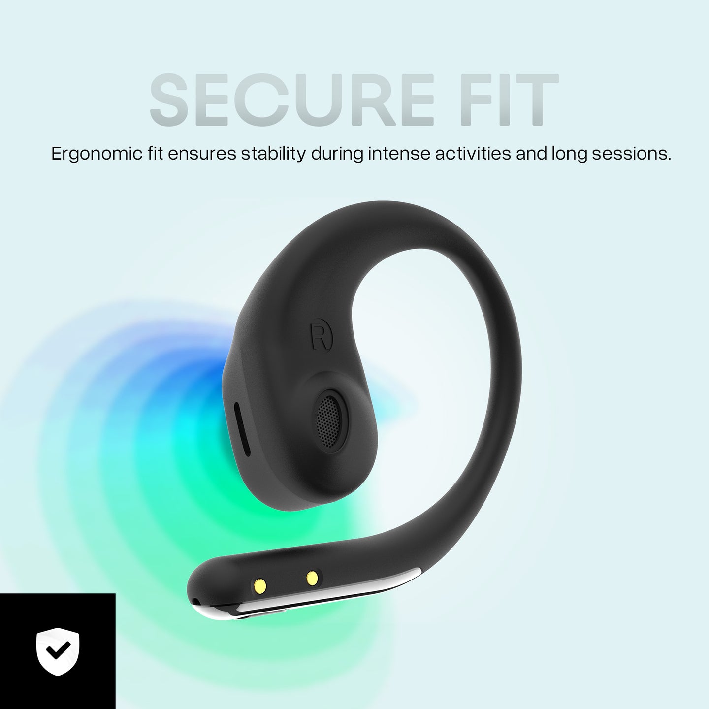 Sonictrek Open Ear XS Sports Earbuds With Open Ear Ambient Technology secure fit while worn