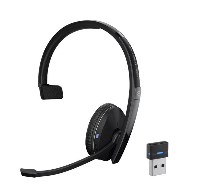 SENNHEISER Adapt 230 on-ear single-sided Bluetooth headset with USB dongle UC