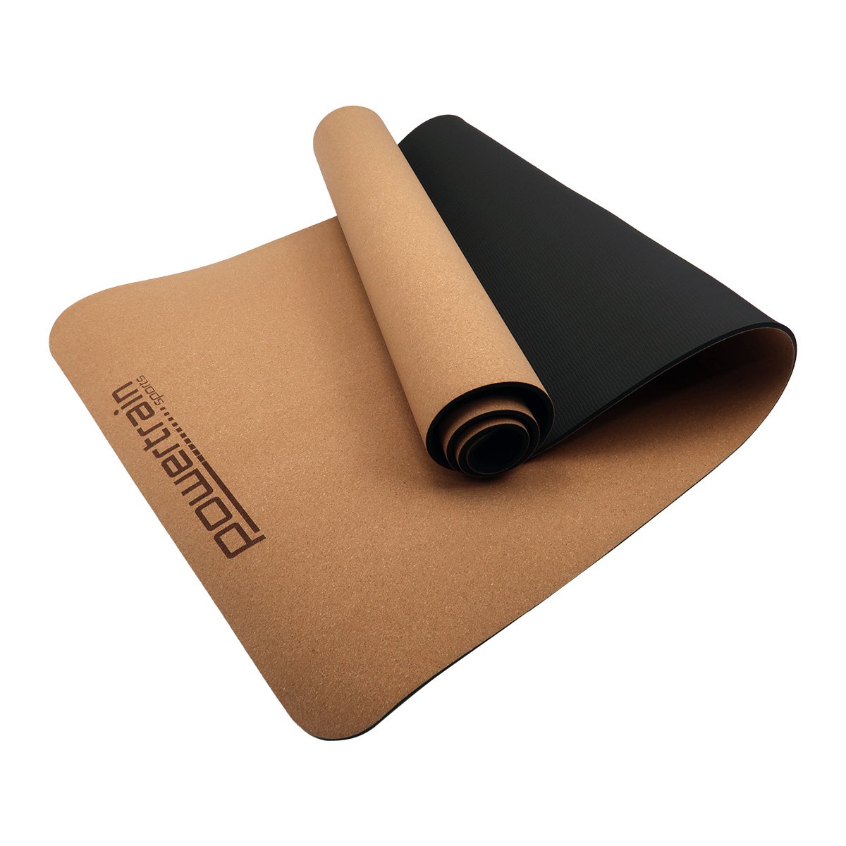 Powertrain Eco-friendly Dual Layer Yoga Mat With Non-slip Surface And Carry Strap