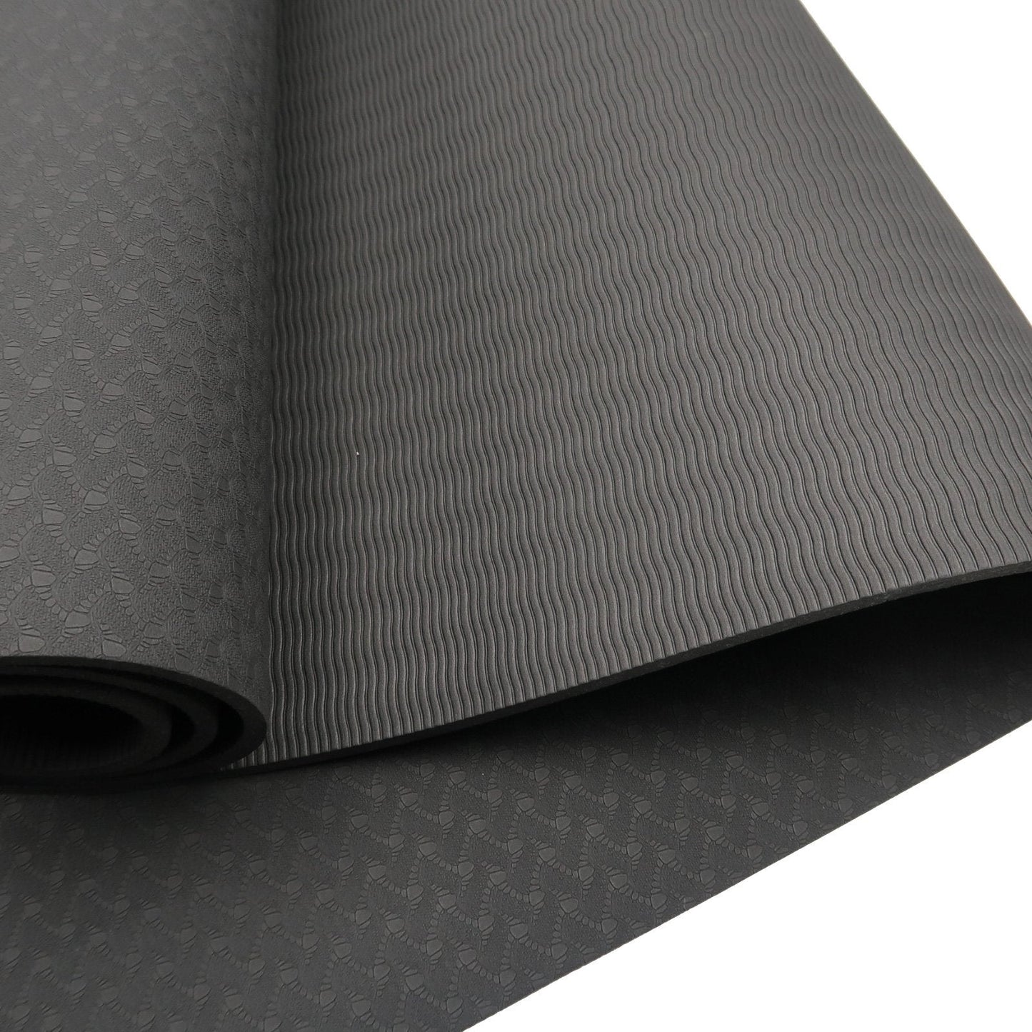 Powertrain Eco-friendly Dual Layer Yoga Mat With Non-slip Surface And Carry Strap