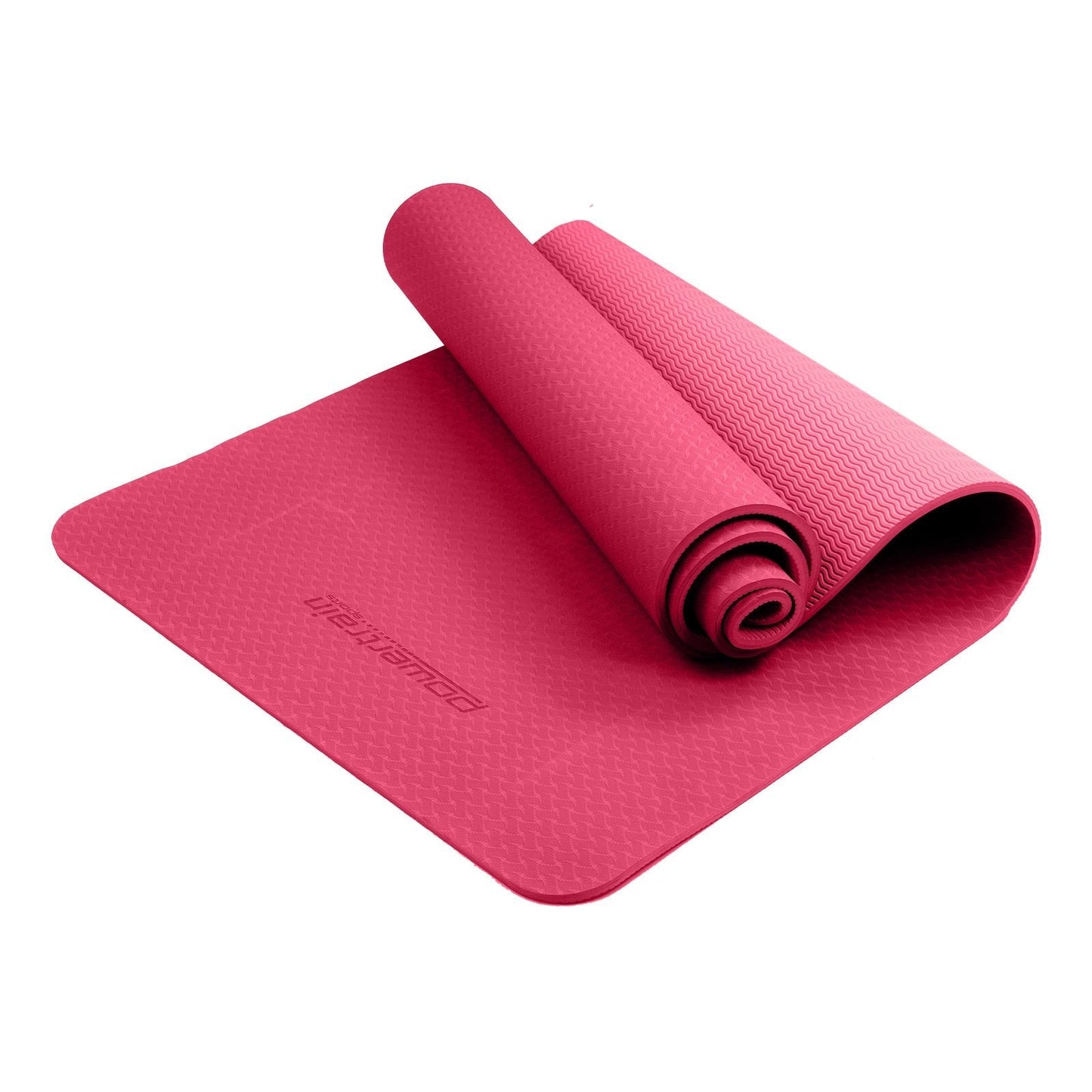 Powertrain Eco-friendly Dual Layer Yoga Mat With Non-slip Surface And Carry Strap