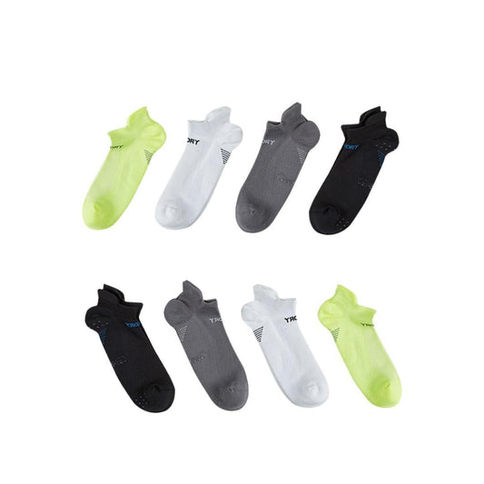 8X Seamless Gym And Running Socks Pack With Non-Slip Heel Tab In 3 Colours