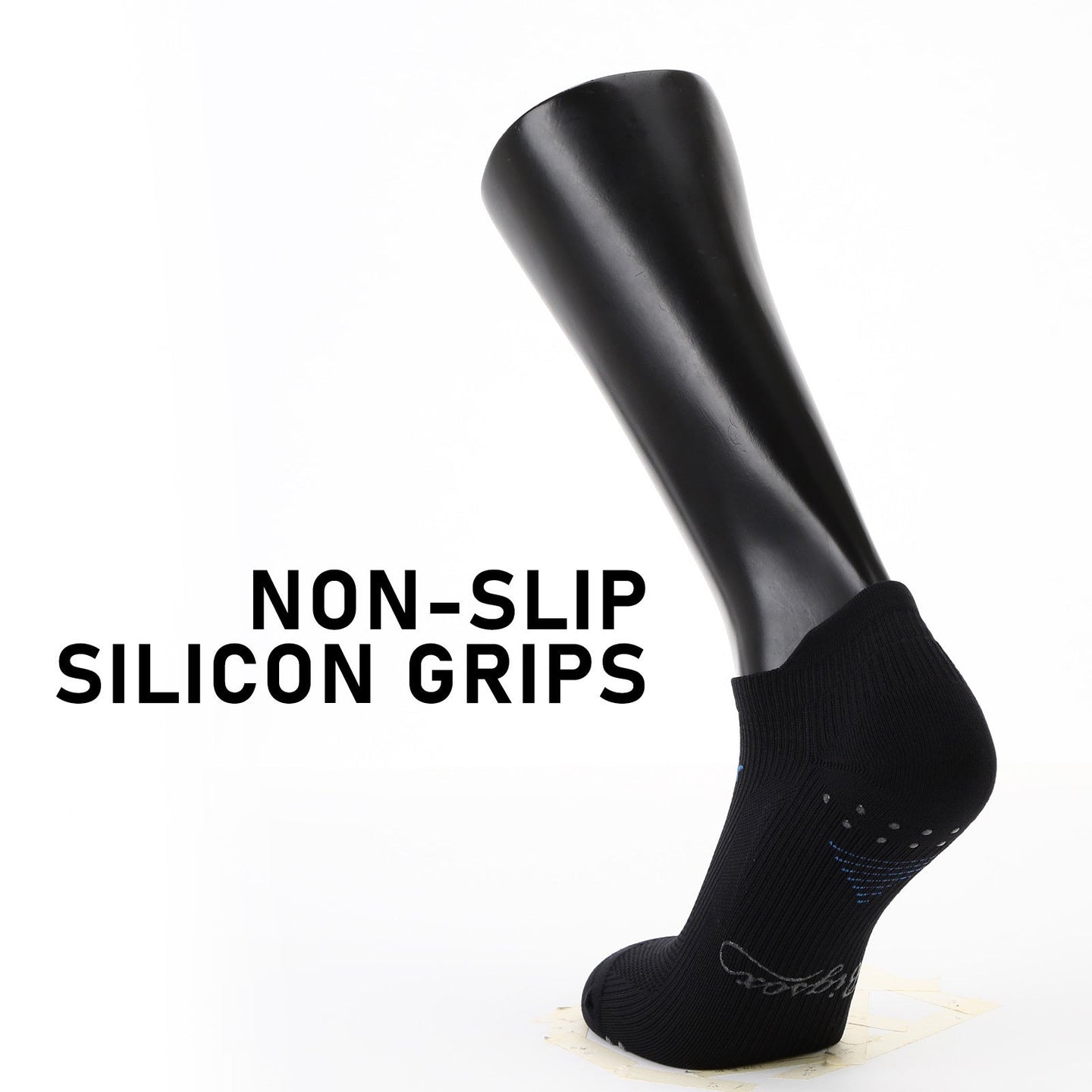 8X Seamless Gym And Running Socks Pack With Non-Slip Heel Tab In 3 Colours detail view 5