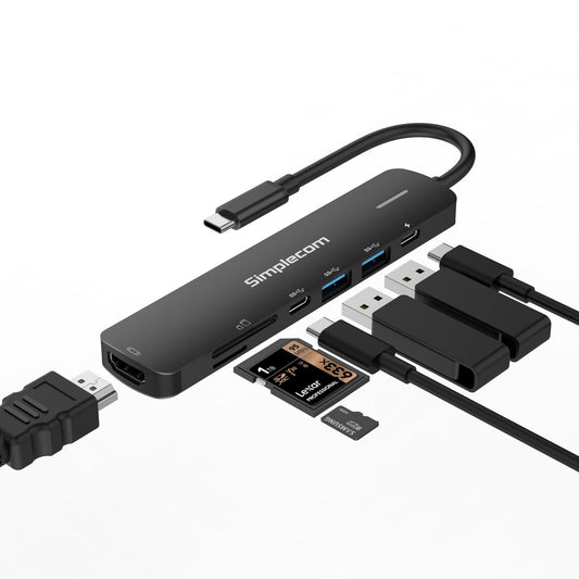 Simplecom USB-C SuperSpeed 7-in-1 Multiport Docking Station