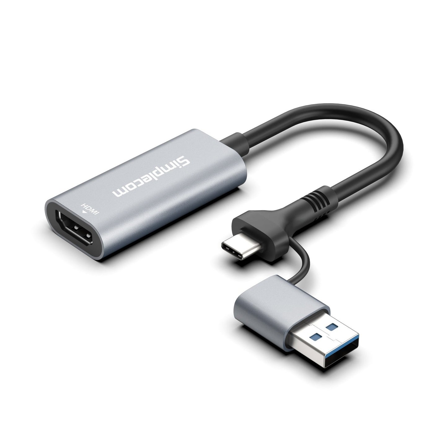 Simplecom Dual USB 3.0 and USB-C to HDMI Adapter detail view 2