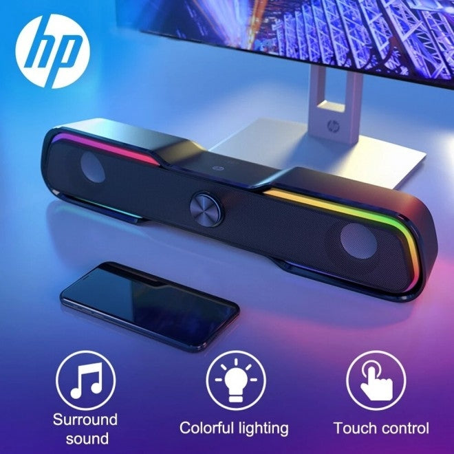 HP DHE-6002-XP Extreme Wired Soundbar Multimedia Speaker With LED Light Show detail view 2