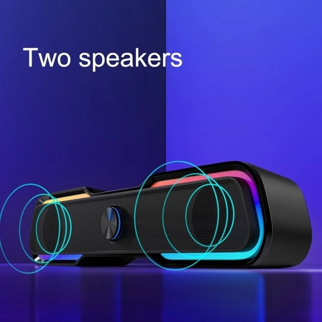 HP DHE-6002-XP Extreme Wired Soundbar Multimedia Speaker With LED Light Show detail view 3