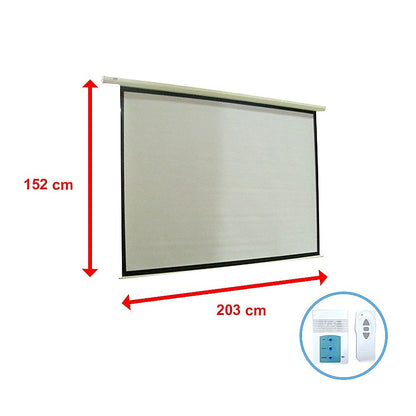 100" High Definition Motorised Projector Screen TV +Remote