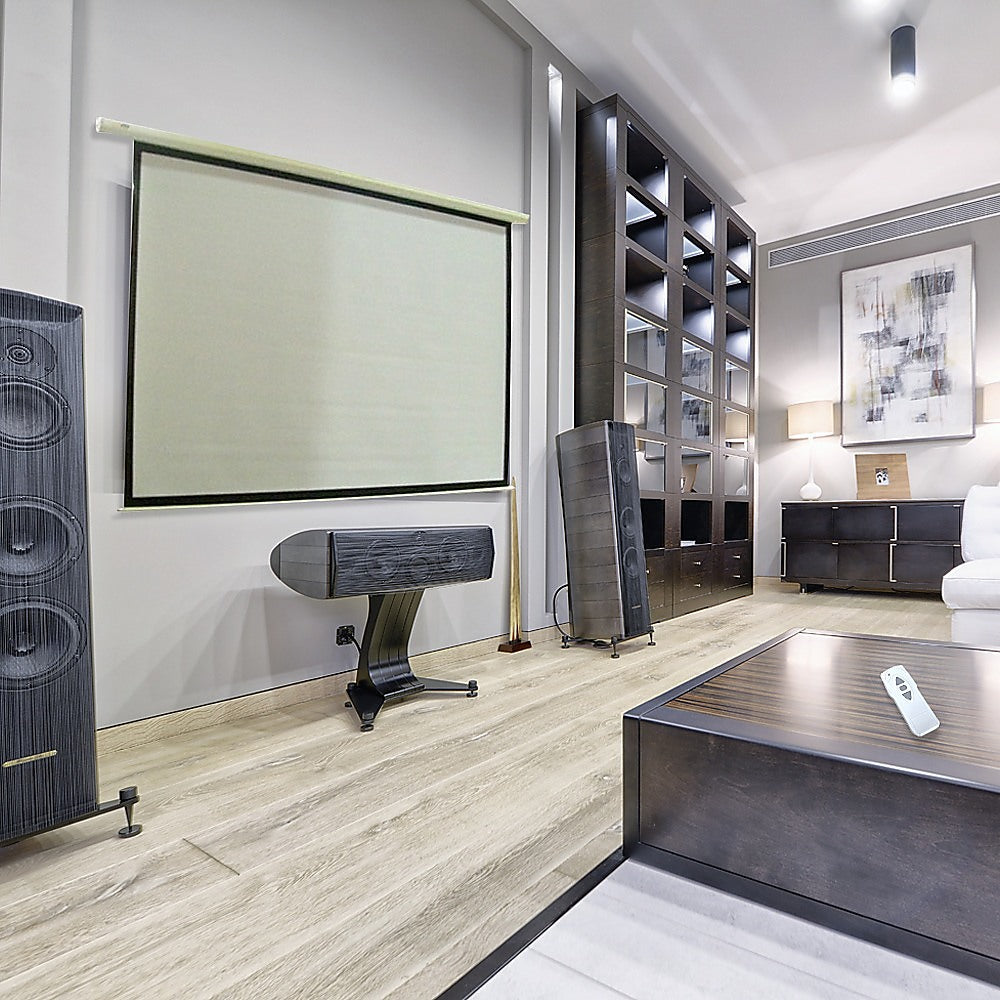 150" High Definition Motorised Projector Screen TV +Remote detail view 2