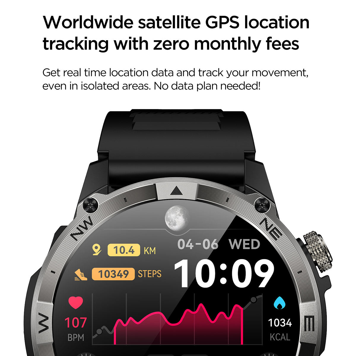 Walkabout Allterrain GPS Smartwatch With Worldwide GPS Coverage Plus Health detail view 2