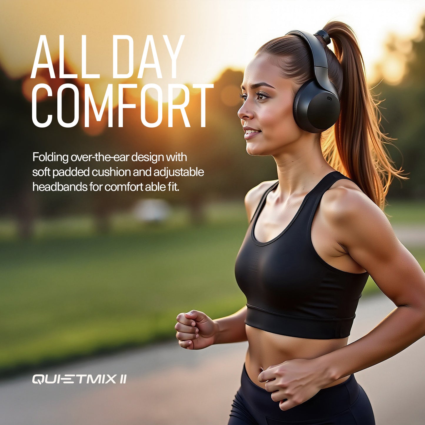 Sonictrek QuietMix II Active Noise Canceling Wireless Headphones With SmartQ Silencing Technology