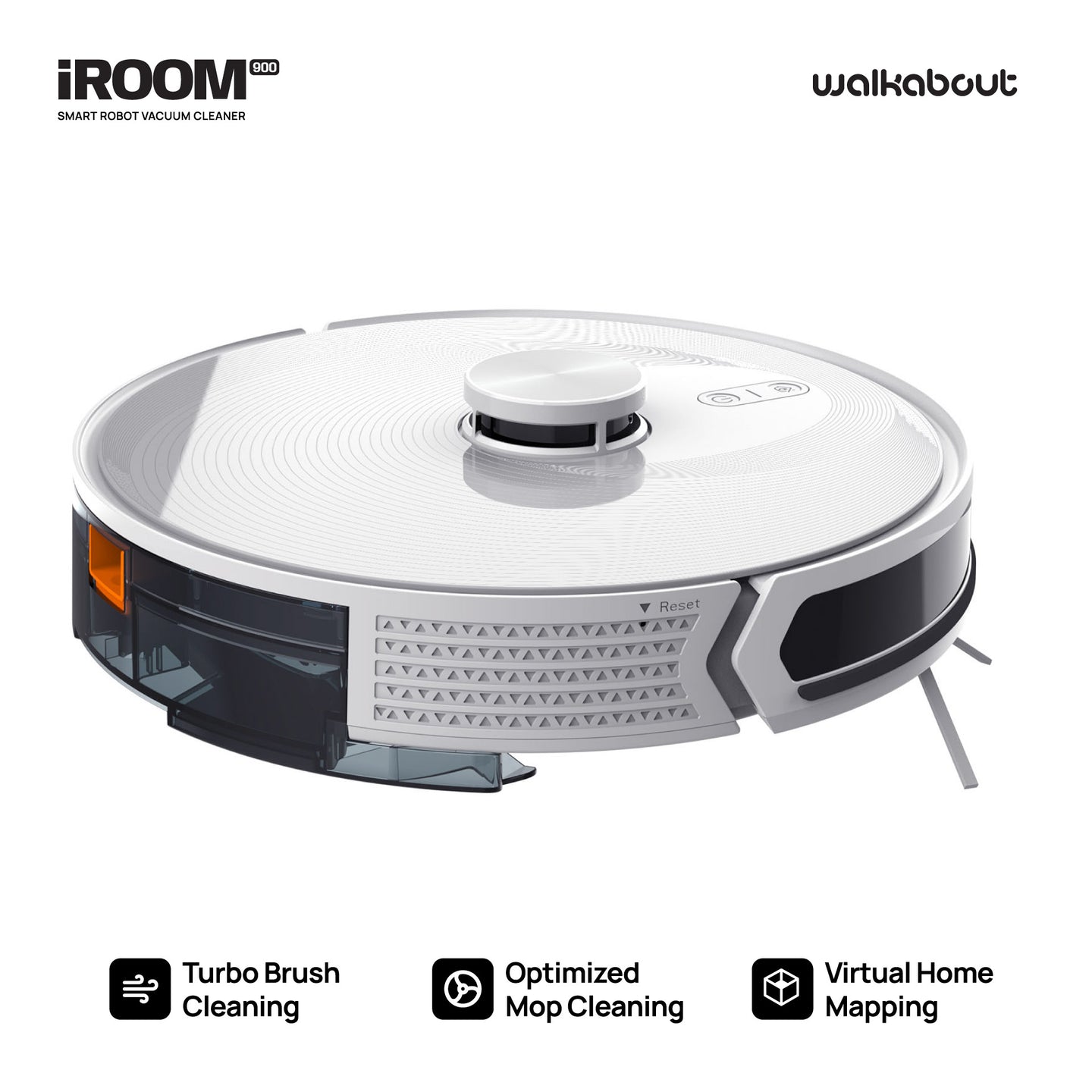 Walkabout iRoom 900 Multi-Surface Smart Robot Vacuum and Mop with App detail view 5