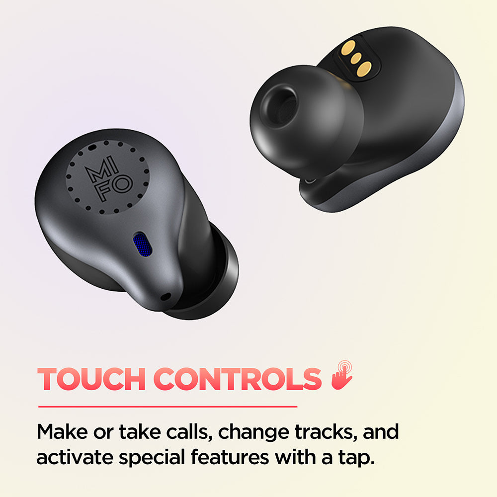 Mifo O5 Plus Gen 3 earbuds with touch control instructions