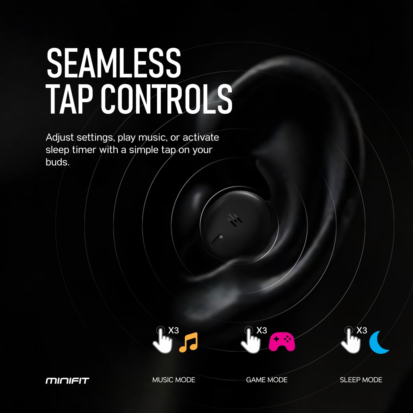 Sonictrek Minifit Sleep Earbuds detail view 6