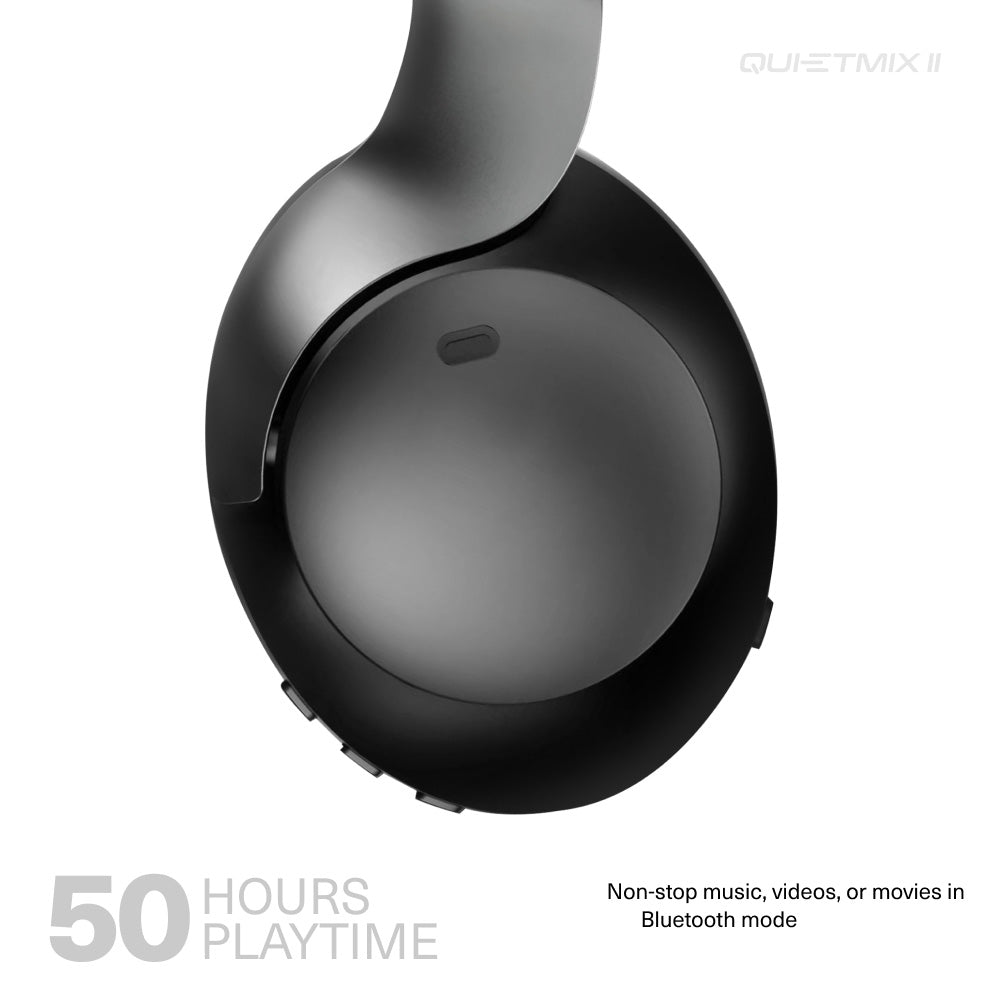 Sonictrek QuietMix II ANC Headphones battery and charging features