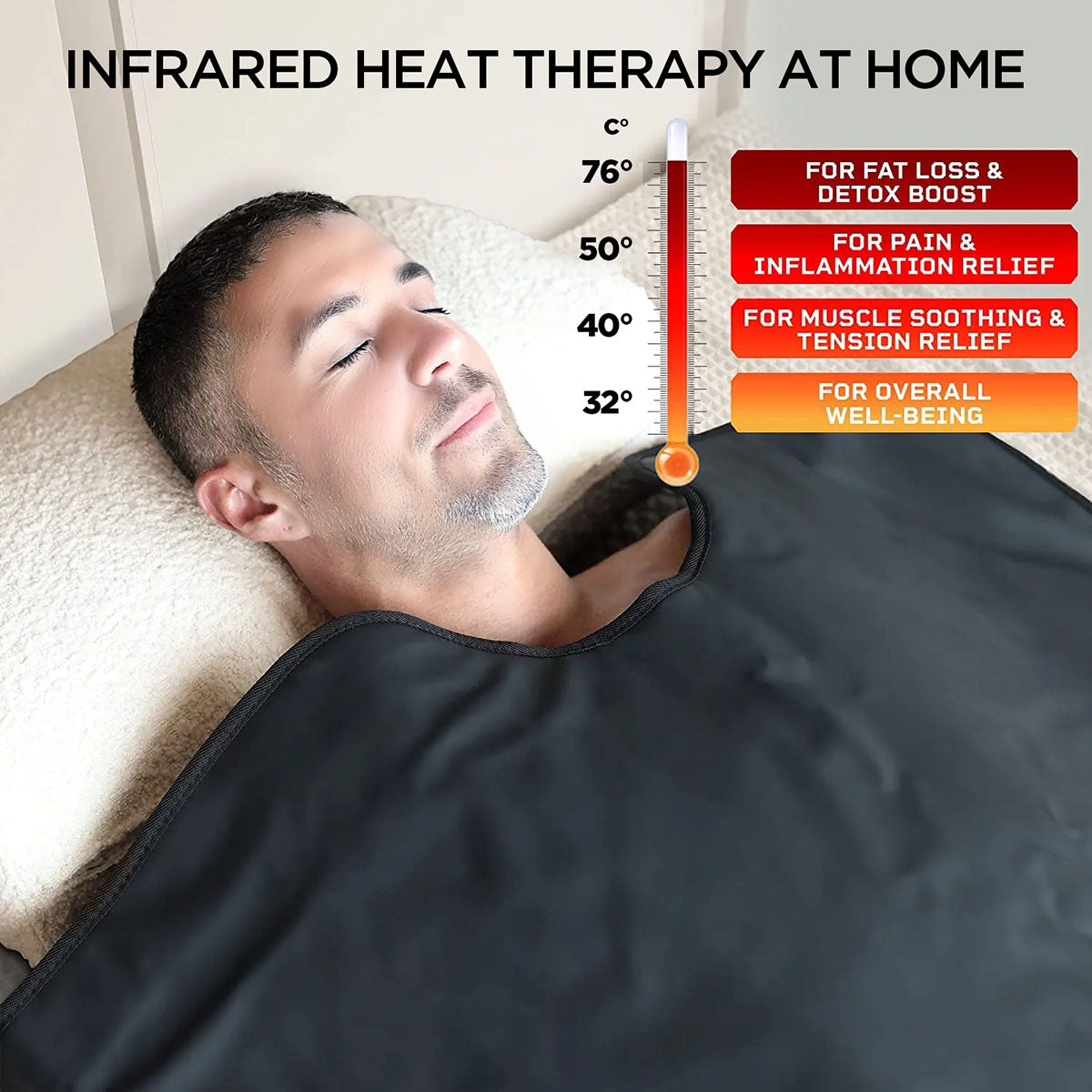 Tanami Far Infrared Sauna Blanket With Low EMF Dual Infrared Zones detail view 2