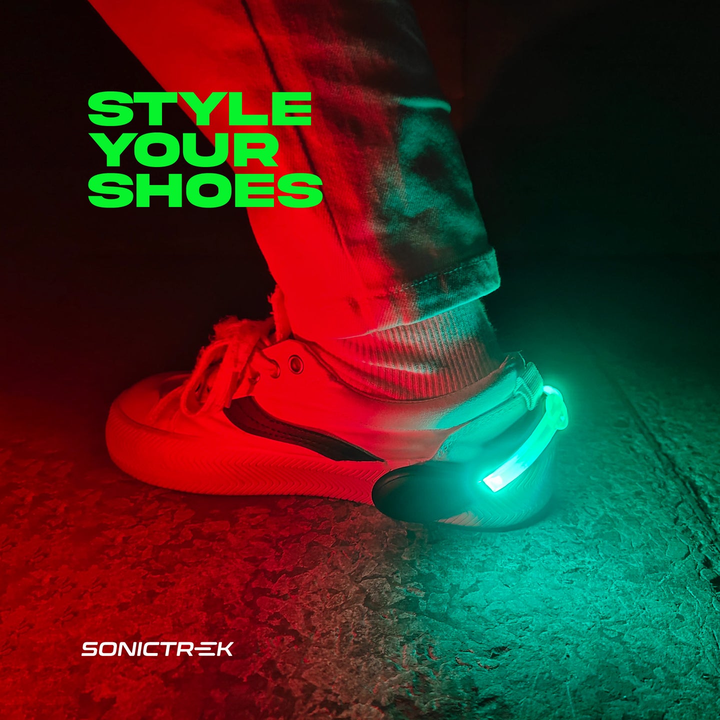 Sonictrek Pulsar LED Running Shoe Safety Lights For All Shoe Brands And Sizes detail view 2