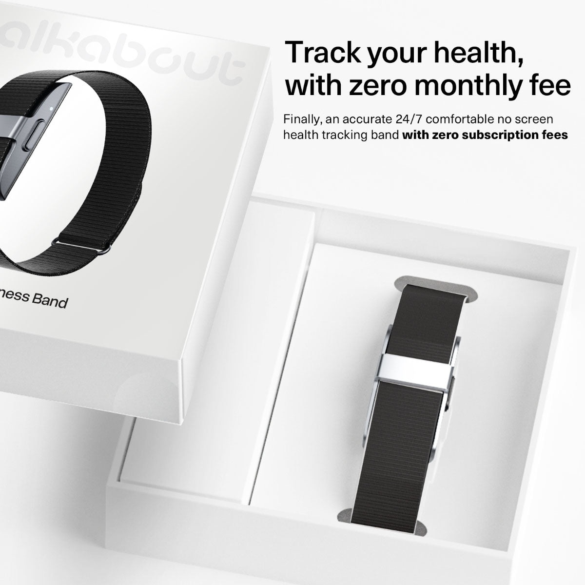 Walkabout FitBand XP 24-Hour Health Monitoring Wristband And AI Tracking App