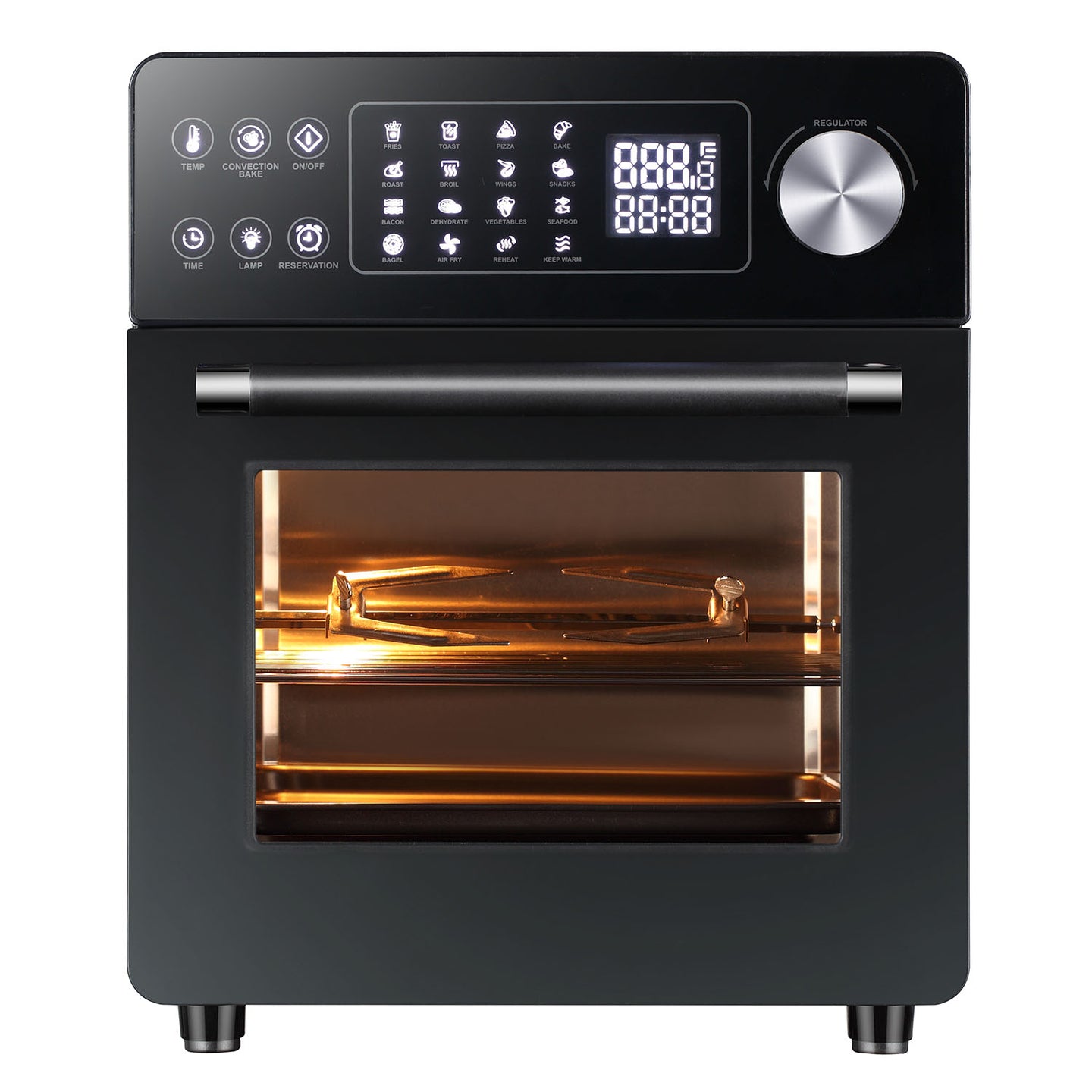Bonzachef Stainless 16 Litre Family Size Smart Air Fryer With Preset Functions detail view 3