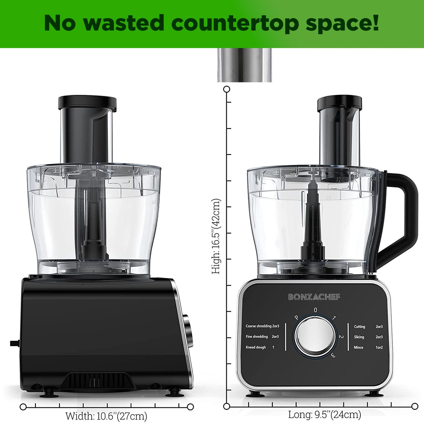 Bonzachef 12-Cup Professional Grade Multifunctional Food Processor detail view 5