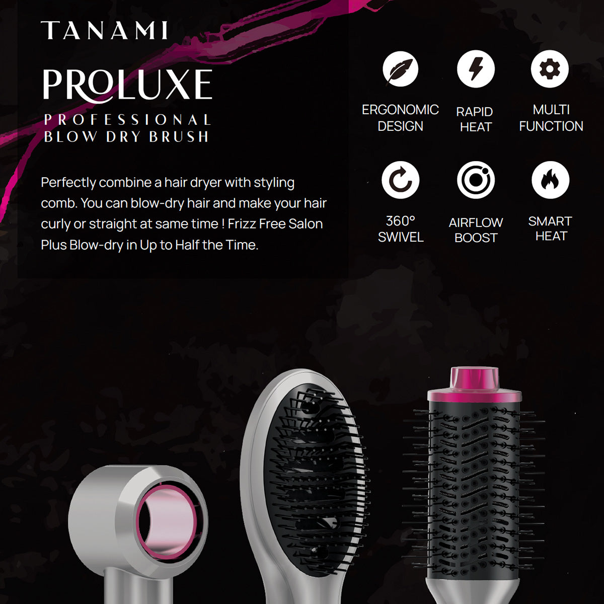 Tanami Proluxe Professional Blow Dry Brush With SmartTemp Technology detail view 4