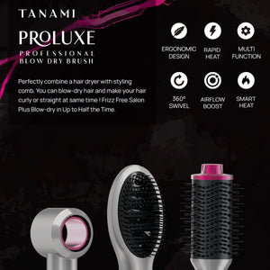 Tanami Proluxe Professional Blow Dry Brush With SmartTemp Technology And Accessory Kit