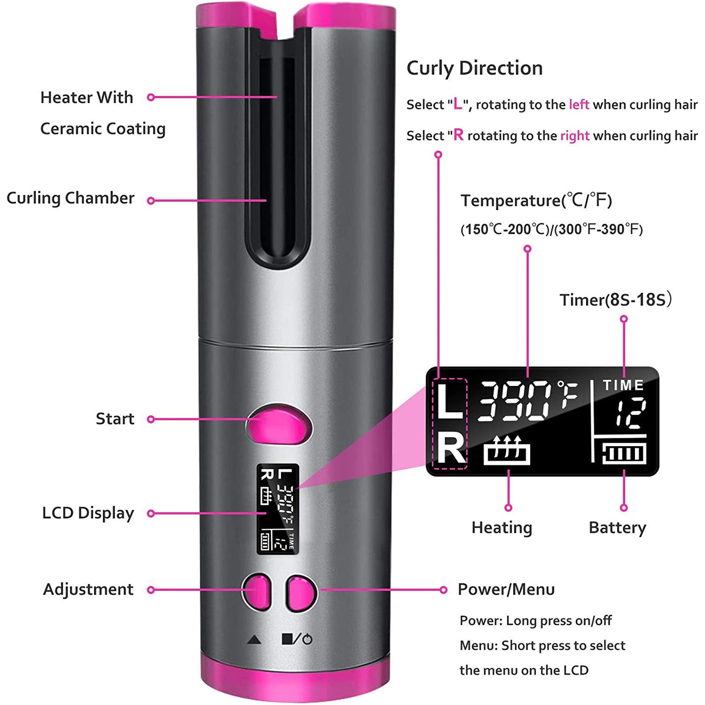 Tanami SmartCurl Automatic Cordless Hair Curler With Intelligent Temperature detail view 4